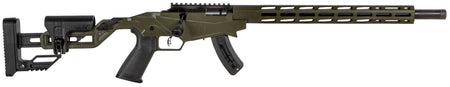 Ruger 8409 Precision Rimfire 22 LR 15+1 18" Threaded 1137 Alloy Steel Barrel, Exclusive OD Green Cerakote Finish, Adjustable Quick-Fit Precision Stock, 30 MOA Picatinny Rail, Optics Ready