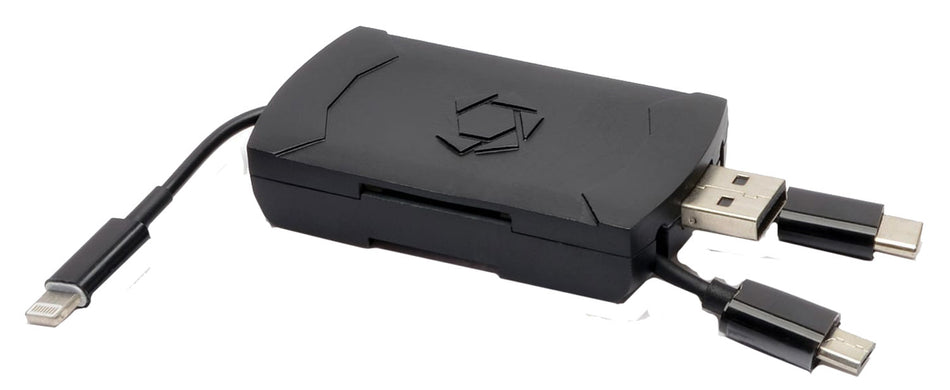 Stealth Cam STCQMCR 4-in-1 SD Card Reader USB-C Micro USB USB 2.0 Lightning