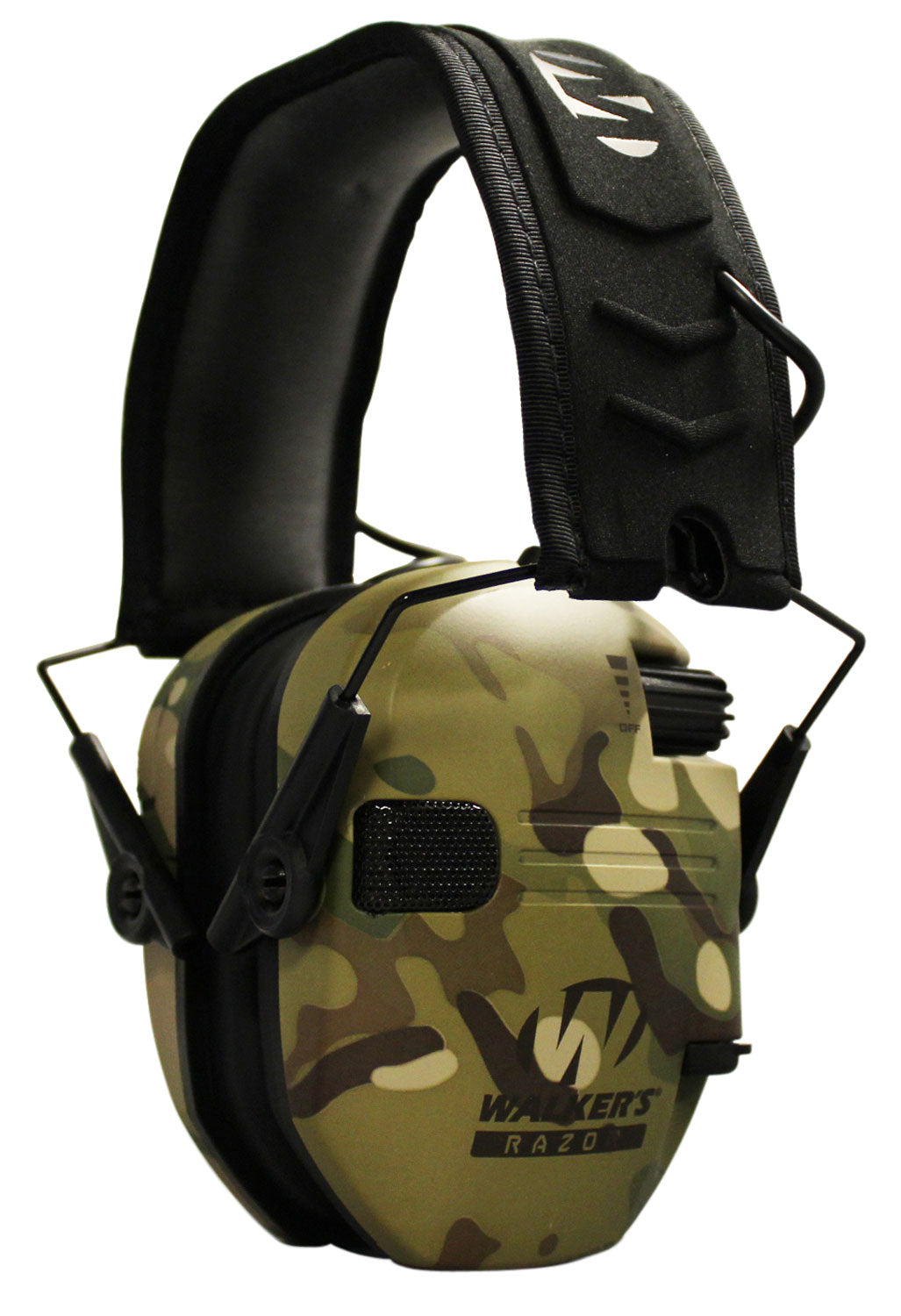 Walker's Razor Slim Electronic Earmuff 23 dB Over-the-Head MultiCam/Black Polymer