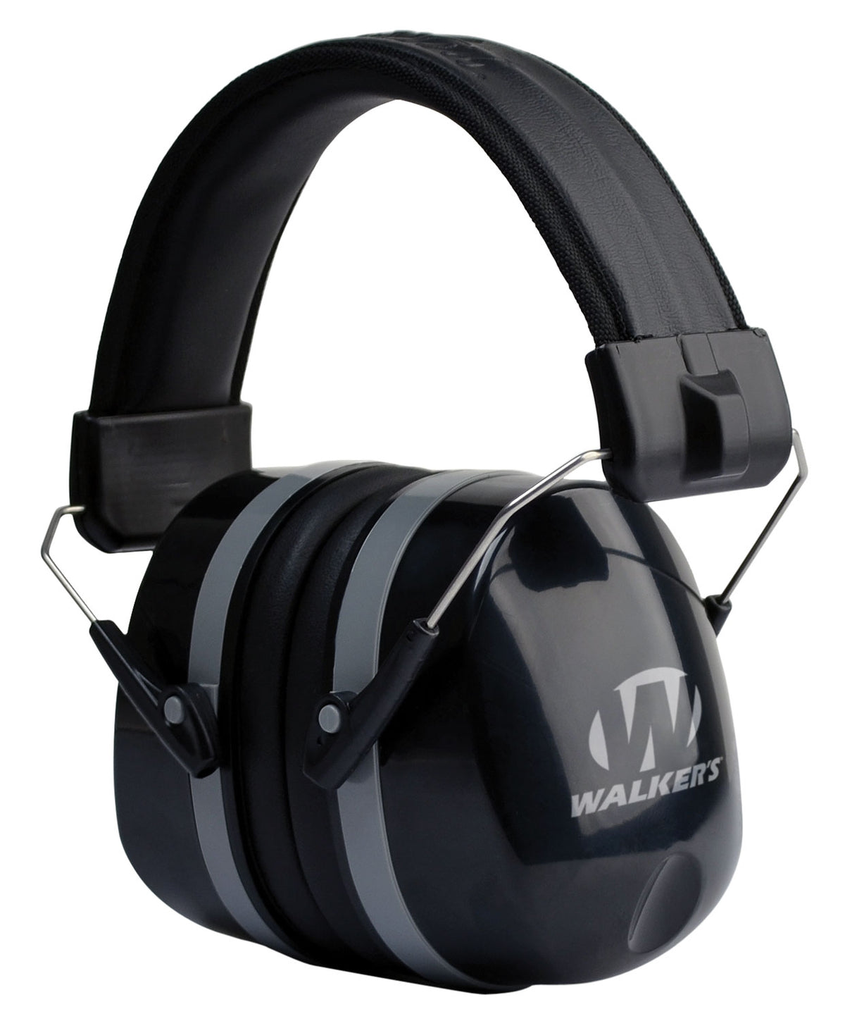 Walker's Premium Folding Passive Earmuff 32 dB Over-the-Head Black Polymer
