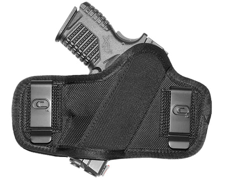 Crossfire Shooting Gear CRFCLPONSA1S2 The Clip-On OWB Holster Black Ballistic Nylon Belt Clip Ambidextrous Subcompact 2-2.50" Barrel
