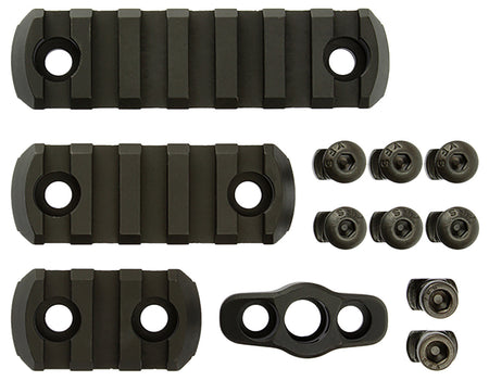CMC Triggers M-LOK 4-Piece Accessory Kit with Picatinny Rails and QD Sling Mount Black Anodized
