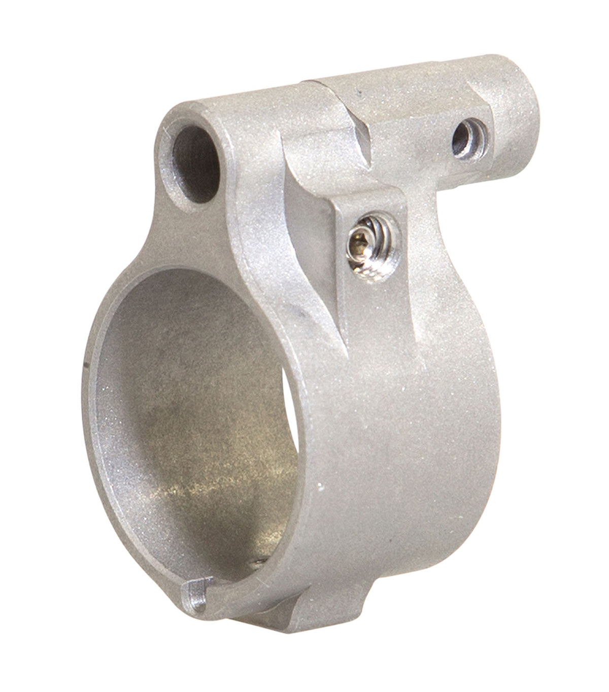 Q LLC Adjustable Gas Block .750" Silver Stainless Steel