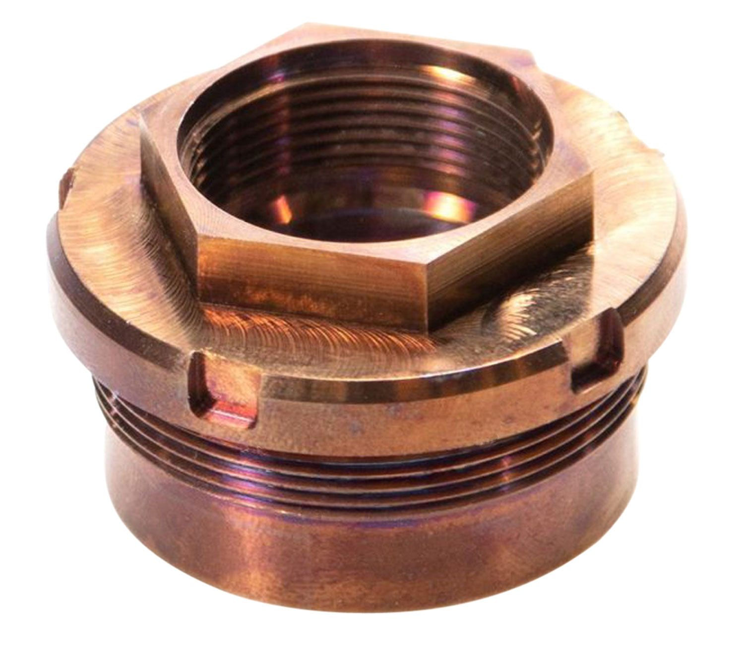 Q LLC PLANBOMEGA Plan-B Omega Suppressor Mount 1.375"x24 tpi 17-4 Copper Stainless Steel Fits Cherry Bomb Brake