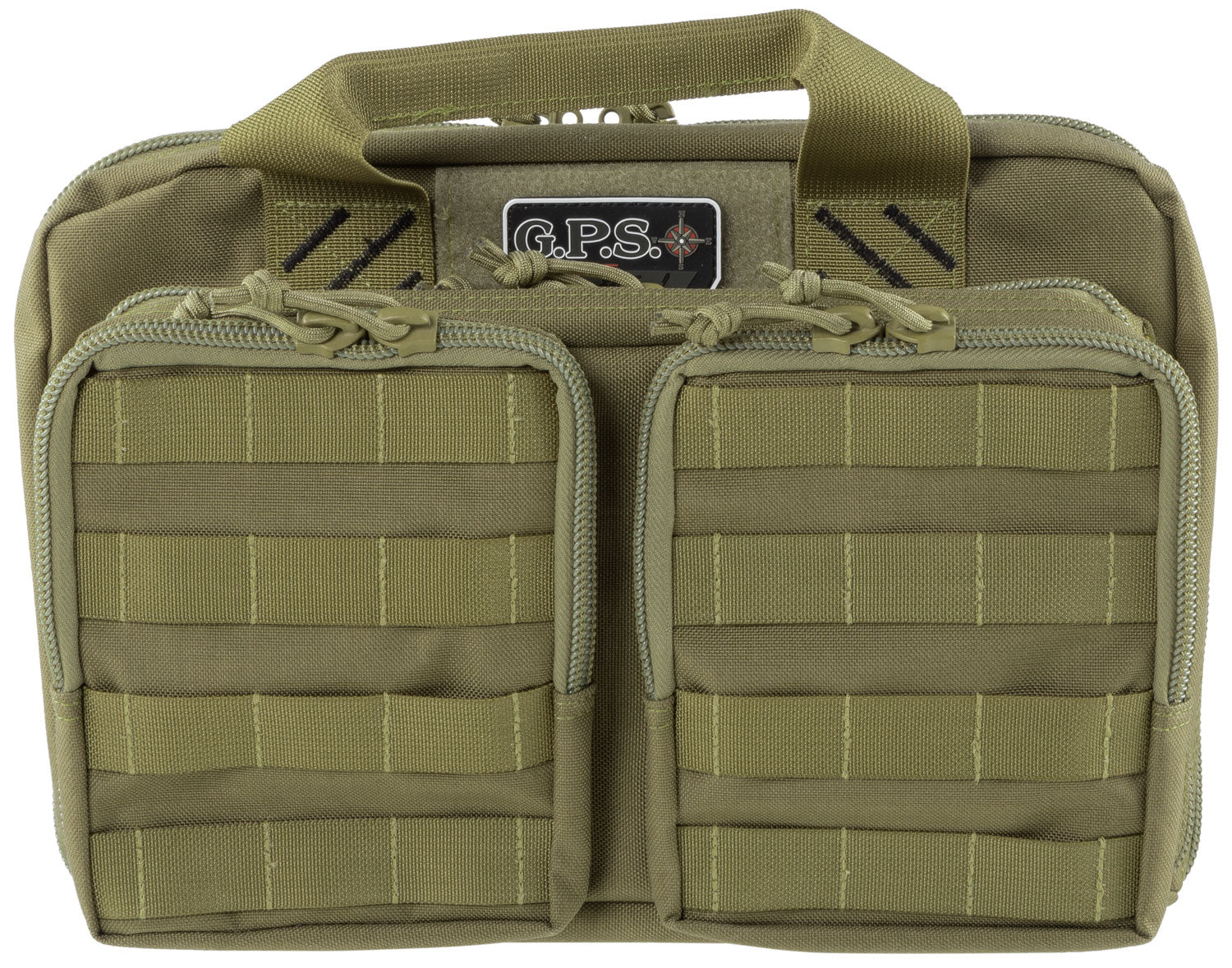 GPS Bags T1312PCT Tactical Quad +2 Tan Range Bag with YKK Lockable Zippers & 8 Mag Pockets, Holds 6 Handguns