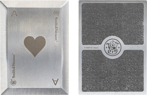 S&W Bullseye Throwing Cards 4-Pack Stainless Laser Etched with Sheath