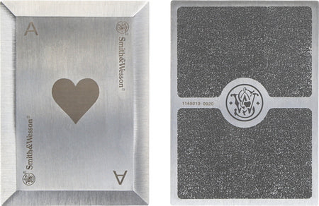 S&W Bullseye Throwing Cards 4-Pack Stainless Laser Etched with Sheath