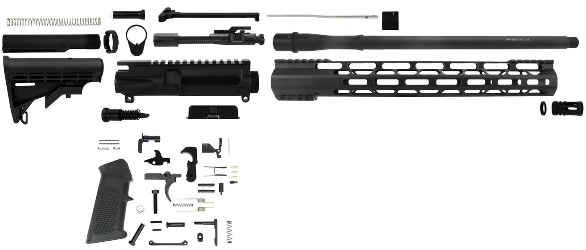 TacFire SSRK300LPK AR Rifle Build Kit 300 Blackout Black Nitride Aluminum 1/2"-28 TPI Sports South Exclusive