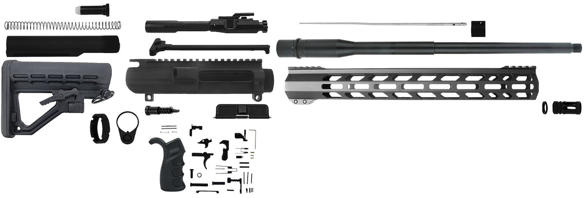 TacFire SSRK308LPK18BN AR-10 Rifle Build Kit 308 Win Black Nitride Aluminum 5/8"-24 TPI Sports South Exclusive