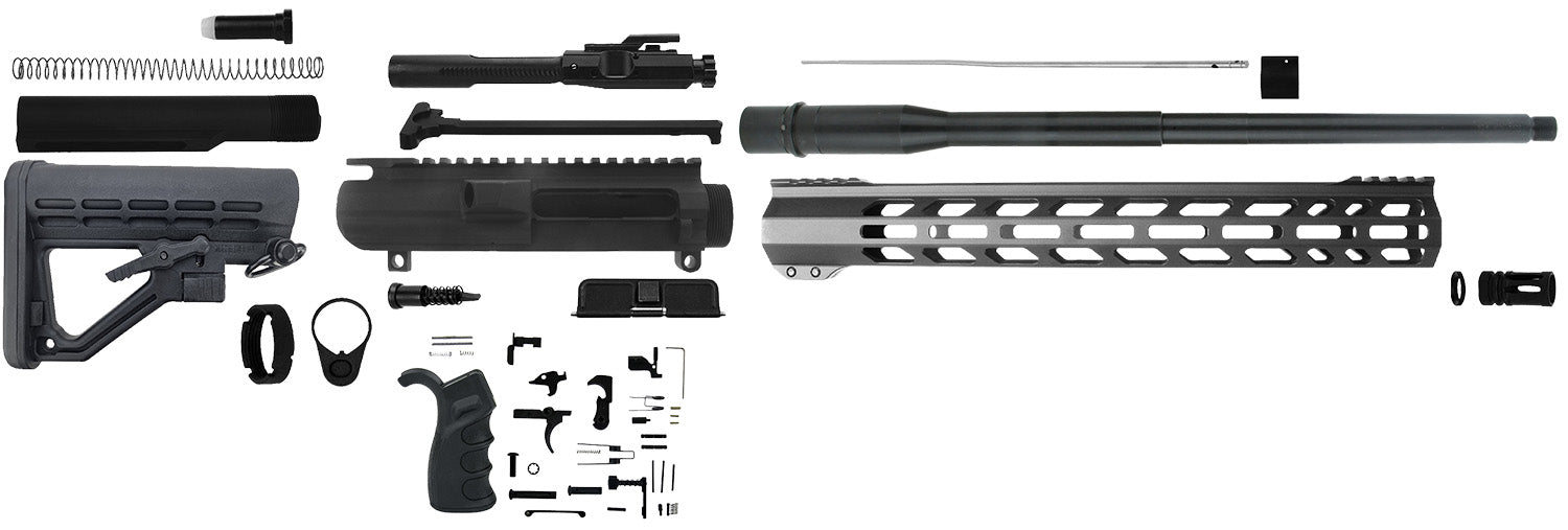 TacFire SSRK308LPK18BN AR-10 Rifle Build Kit 308 Win Black Nitride Aluminum 5/8"-24 TPI Sports South Exclusive