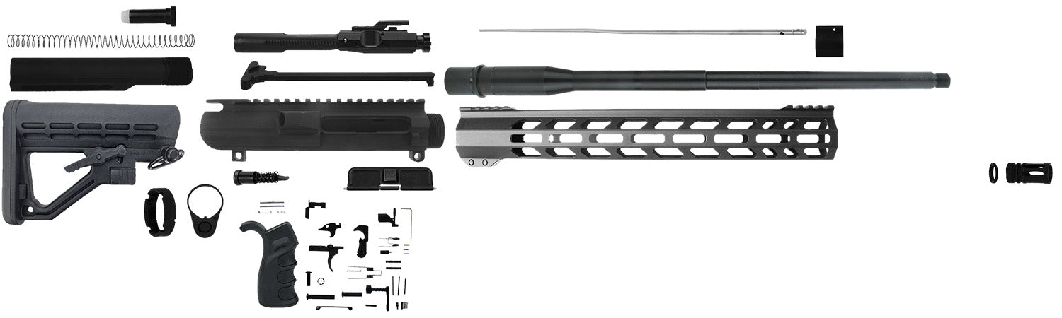 TacFire SSRK308LPK20BN AR-10 Rifle Build Kit 308 Win 20" Black Nitride Aluminum 5/8"-24 TPI Sports South Exclusive