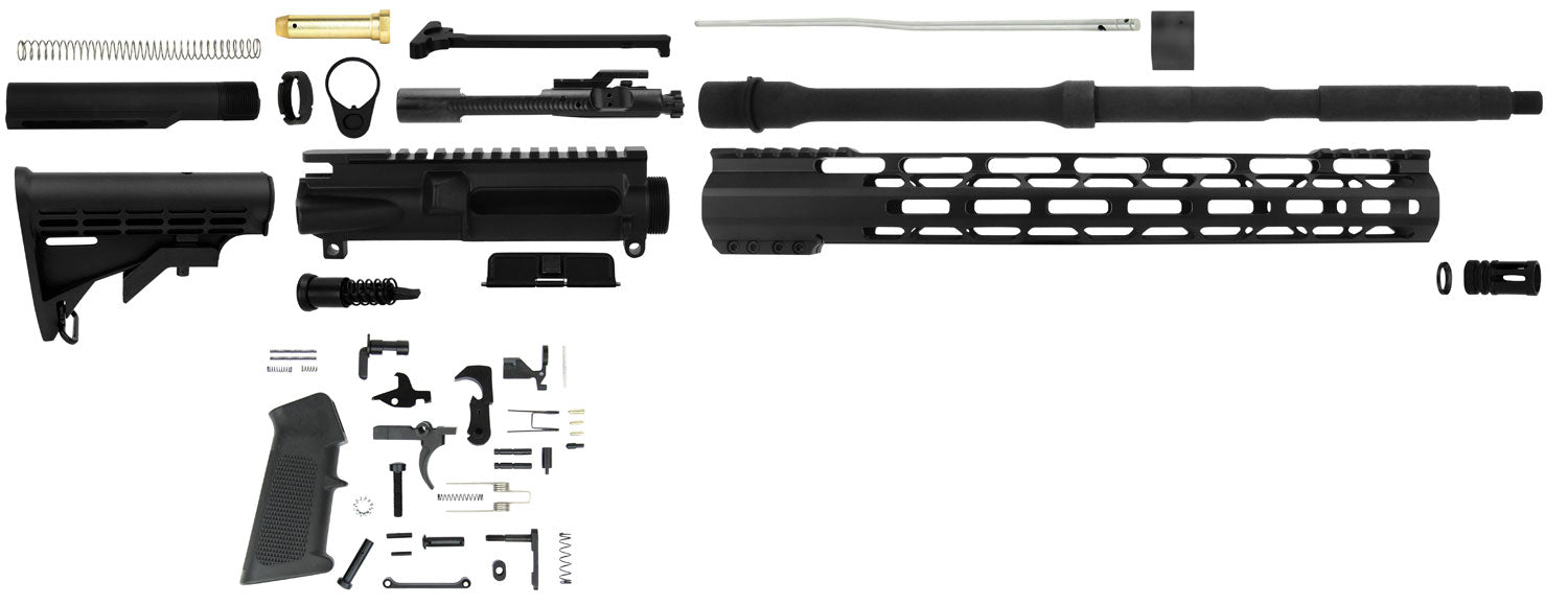 TacFire SSRK556LPK AR Rifle Build Kit 223 Rem/5.56x45mm NATO Unassembled Aluminum 1/2"-28 TPI