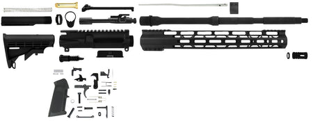 TacFire SSRK556LPK AR Rifle Build Kit 223 Rem/5.56x45mm NATO Unassembled Aluminum 1/2"-28 TPI
