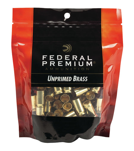 Federal PH9UPB100 Premium Gold Medal 9mm Luger Unprimed Brass 100/Bag
