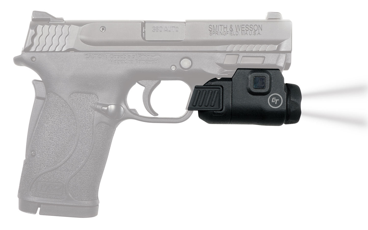 Crimson Trace 0100010 Rail Master Universal Tactical Weapon Light Black Polymer 200 Lumens White LED Picatinny Mount