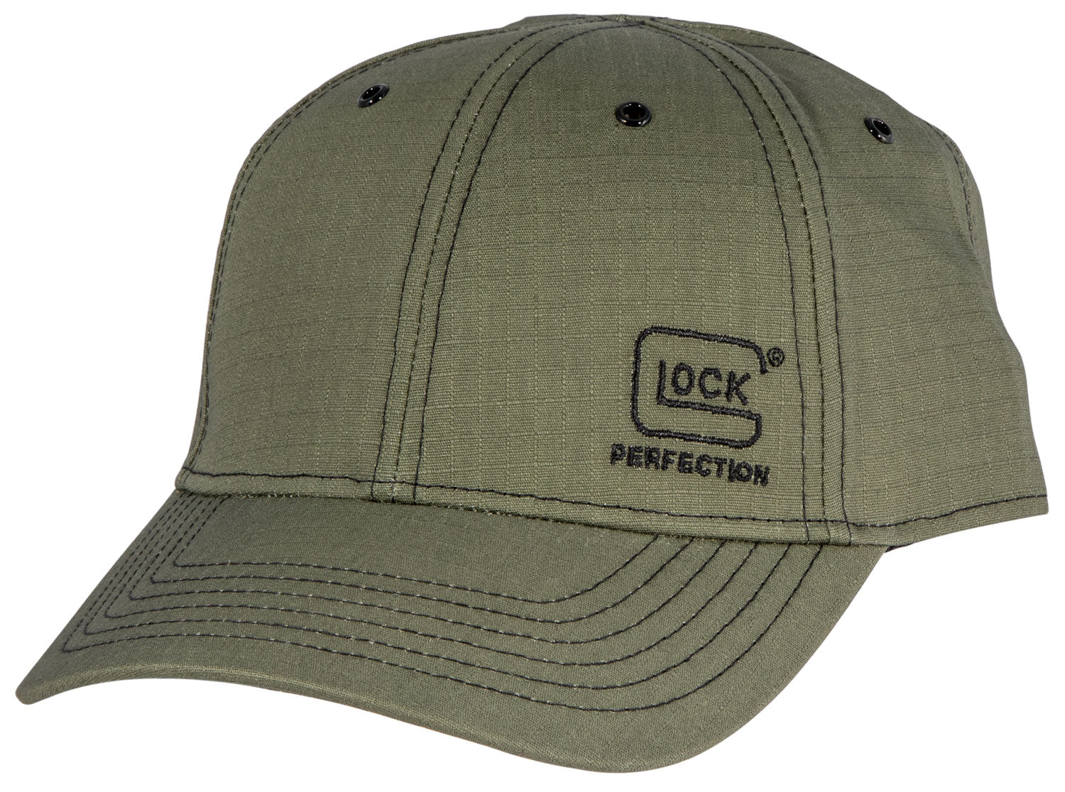 Glock AS10079 1986 Ripstop Olive Hat with Perfection Logo - Adjustable Velcro Back