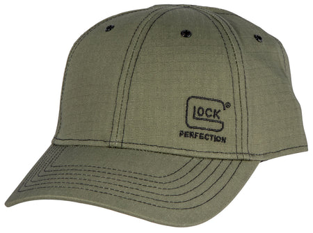 Glock AS10079 1986 Ripstop Olive Hat with Perfection Logo - Adjustable Velcro Back