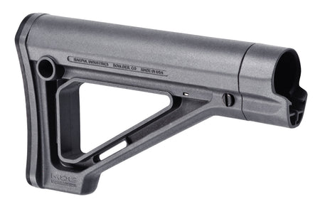 Magpul MAG480-GRY MOE Fixed Carbine Stock Stealth Gray Synthetic for AR-15/M16/M4 Mil-Spec Tube