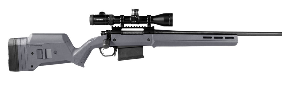 Magpul MAG483-GRY Hunter 700L Fixed Stock Stealth Gray Synthetic with Aluminum Bedding for Remington 700 LA