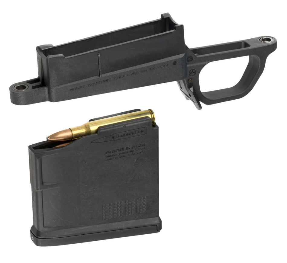 Magpul MAG489-BLK Bolt Action Magazine Well for Hunter 700L Stock Black Polymer Includes PMAG5 AC Long Action Magazine