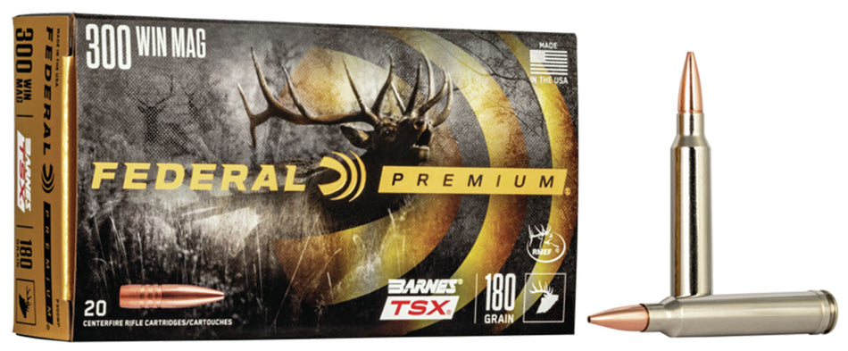Federal P300WP Premium Barnes TSX  180 Grain .300 Winchester Mag