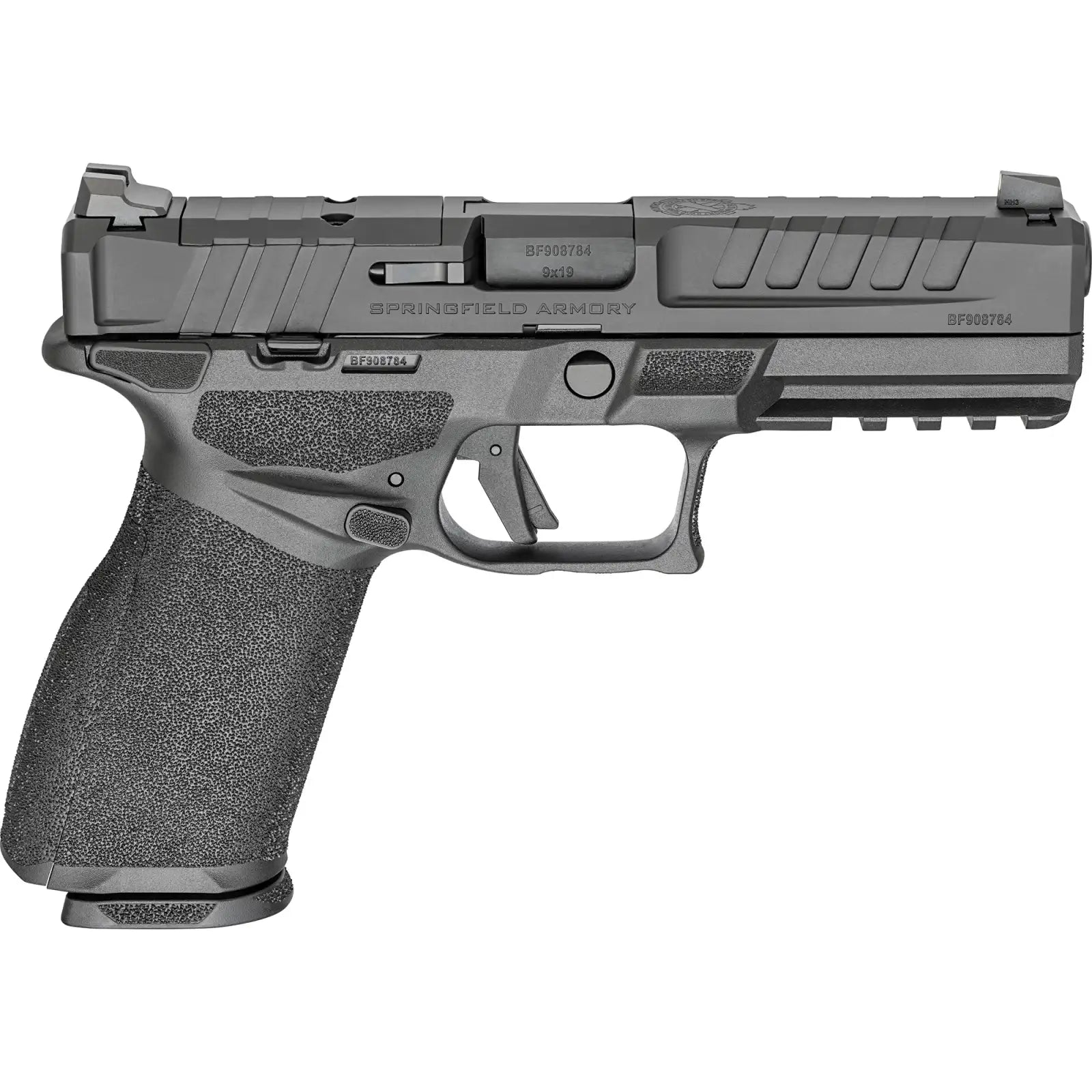 dSPRINGFIELD ARMORY ECHELON 4.5" 9MM U NOTCH M.S. GEAR UP 25 5-10RD MAG, RANGE BAG, VIRIDIAN OPTIC