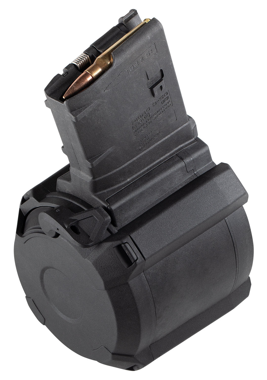 Magpul MAG993BLK PMAG D-50 GEN M3 50-Round Drum .308 Win/7.62x51mm NATO for AR-10/M110/SR25 Black Polymer
