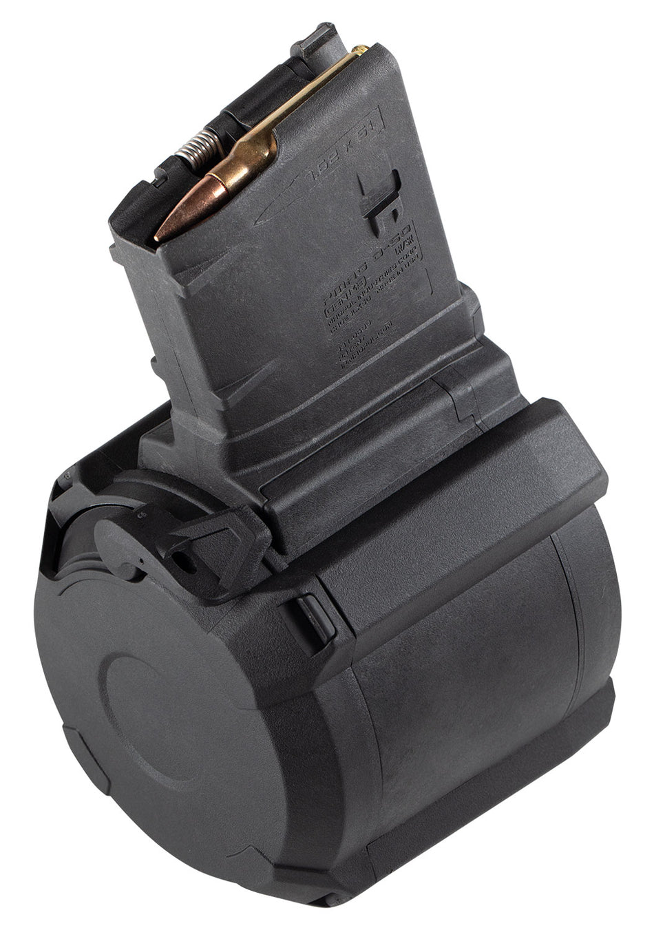 Magpul MAG993BLK PMAG D-50 GEN M3 50-Round Drum .308 Win/7.62x51mm NATO for AR-10/M110/SR25 Black Polymer