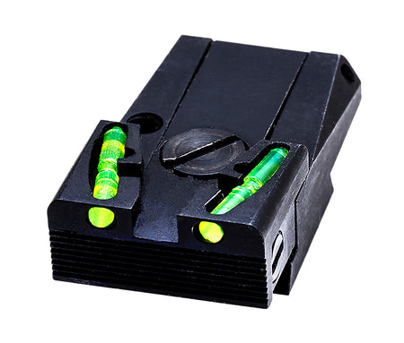 HiViz MKAD211 Adjustable Green Fiber Optic Rear Sight for Ruger Mark I II III and IV