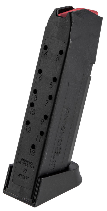 Amend2 A2GLOCK23BLK A2-23 13-Round .40 S&W Glock 23 Compatible Handgun Magazine Black Polymer