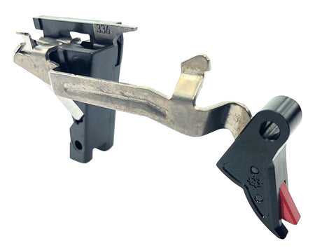 Cross Armory CRGTDI Drop-In Flat Trigger, 3.50 lb Draw Weight, Black/Red