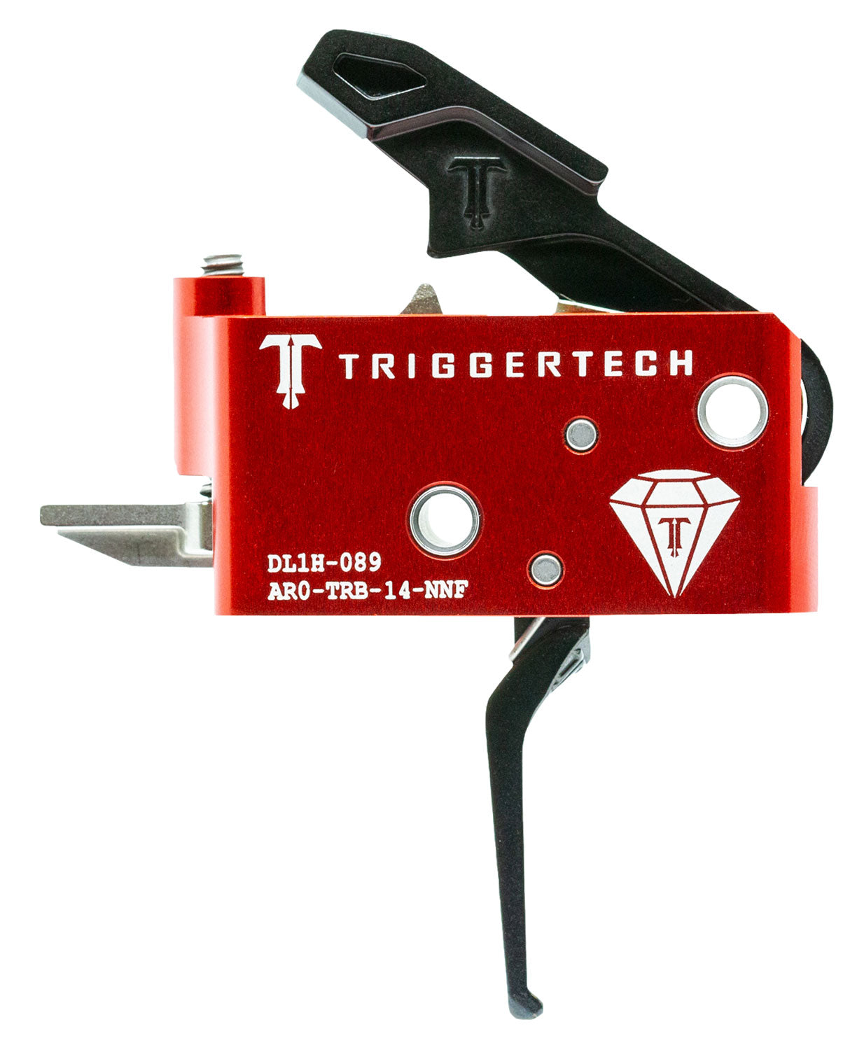 TriggerTech Diamond Two-Stage Flat Trigger for AR-15 Right Hand, 1.50-4 lbs