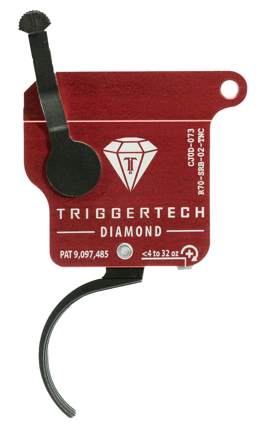 TriggerTech Diamond Single-Stage Traditional Curved Trigger for Remington 700 Right, 0.30-2 lbs