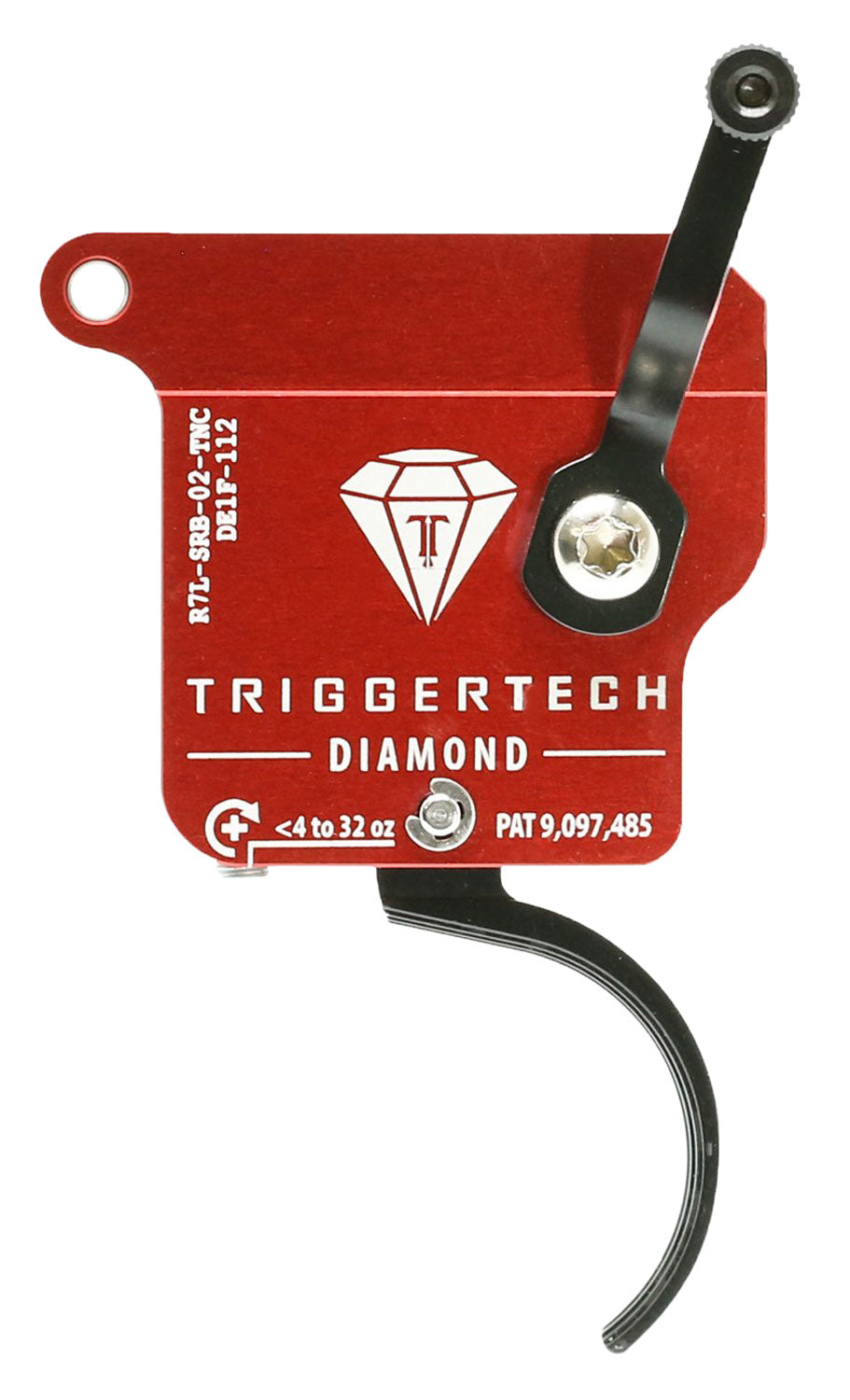 TriggerTech Diamond Single-Stage Curved Trigger for Remington 700 Left Hand