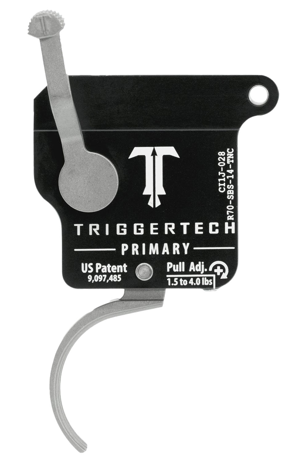 TriggerTech Primary Single-Stage Traditional Curved Trigger for Remington 700 Right, 1.50-4 lbs