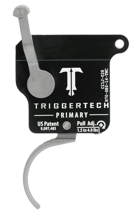 TriggerTech Primary Single-Stage Traditional Curved Trigger for Remington 700 Right, 1.50-4 lbs