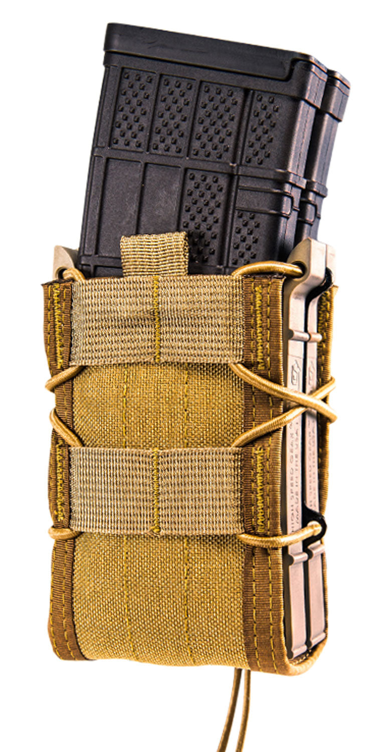 High Speed Gear 112R00CB TACO X2R Double Rifle Mag Pouch Coyote Brown Nylon MOLLE Compatible