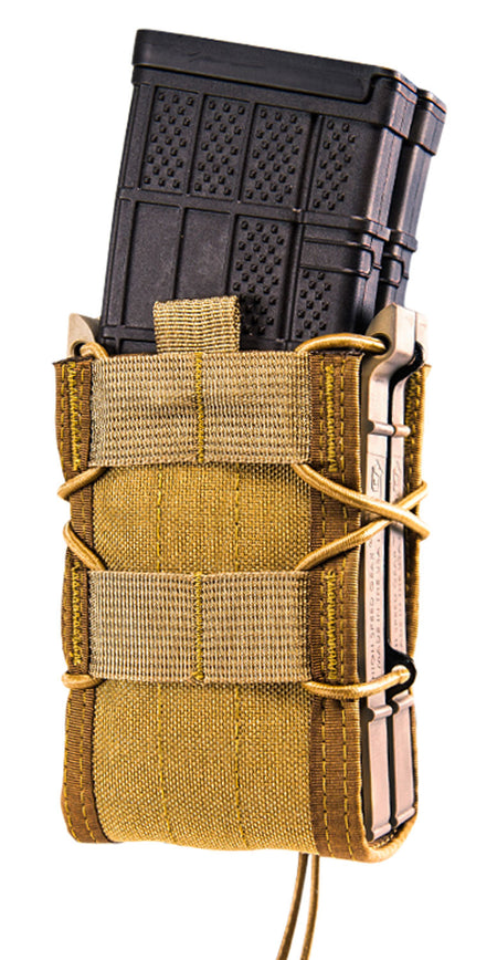 High Speed Gear 112R00CB TACO X2R Double Rifle Mag Pouch Coyote Brown Nylon MOLLE Compatible