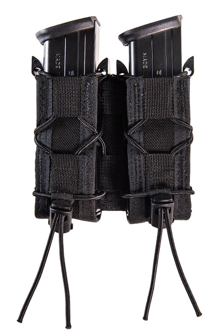 High Speed Gear TACO Double Pistol Mag Pouch Black Nylon MOLLE Belt 2" Wide