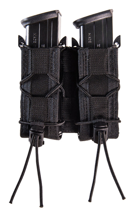 High Speed Gear TACO Double Pistol Mag Pouch Black Nylon ABM Belt Mount