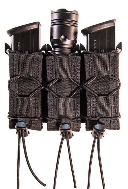 High Speed Gear TACO Triple Pistol Mag Pouch Black Nylon ABM Belt Mount