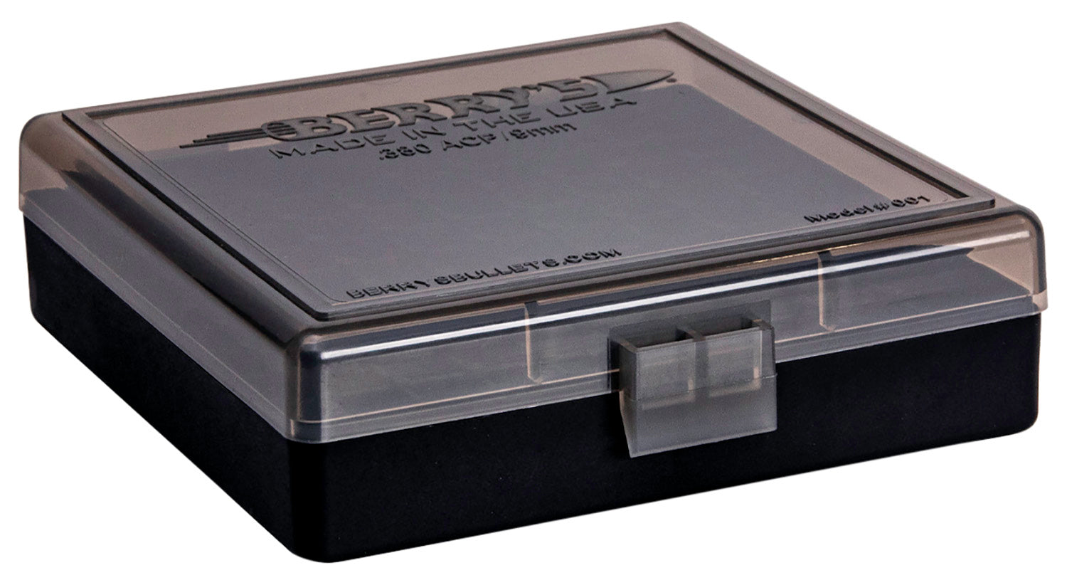 Berry's 41236 Ammo Box for 9mm/380ACP Smoke/Black Polypropylene 100-Round