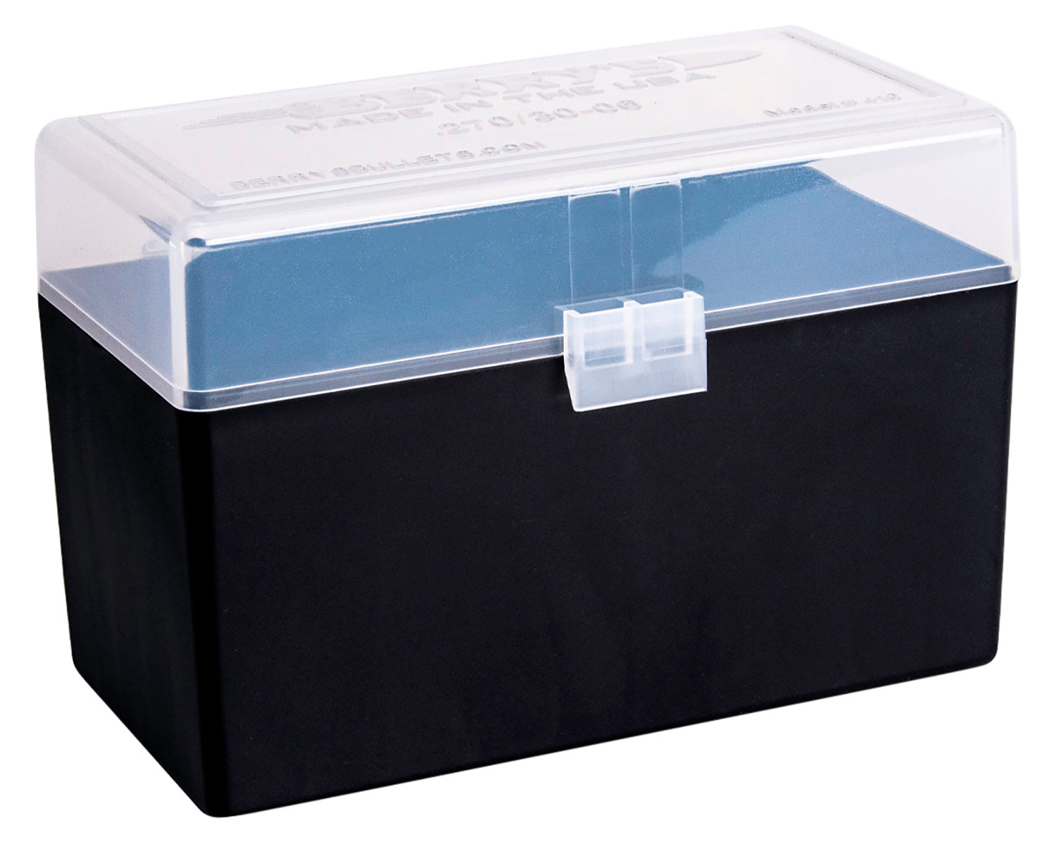 Berry's 91023 Ammo Box 270 Win/30-06 Springfield Clear/Black Polypropylene 50-Round