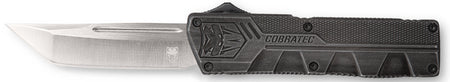 CobraTec Knives Lightweight 3.25" OTF Tanto Plain D2 Steel Blade Stonewashed Aluminum Handle with Pocket Clip