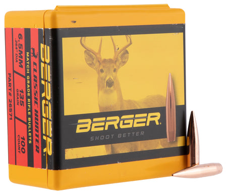 Berger 26571 Classic Hybrid Hunter Match Grade 6.5CM 135gr BT Bullets 100/Box