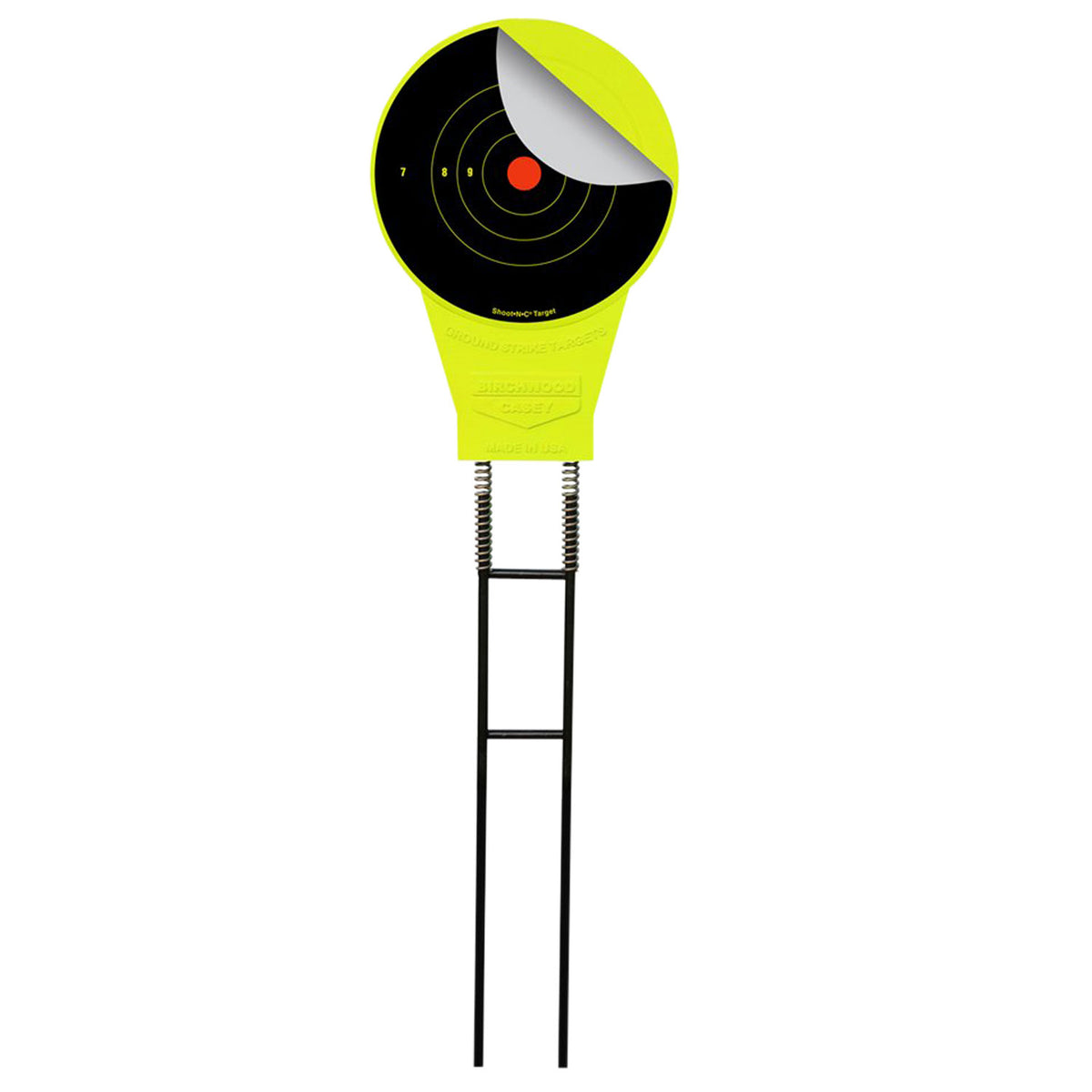 Birchwood Casey 48028 Ground Strike Belly Dancer Metal Target Yellow Bullseye Motion Includes Targets