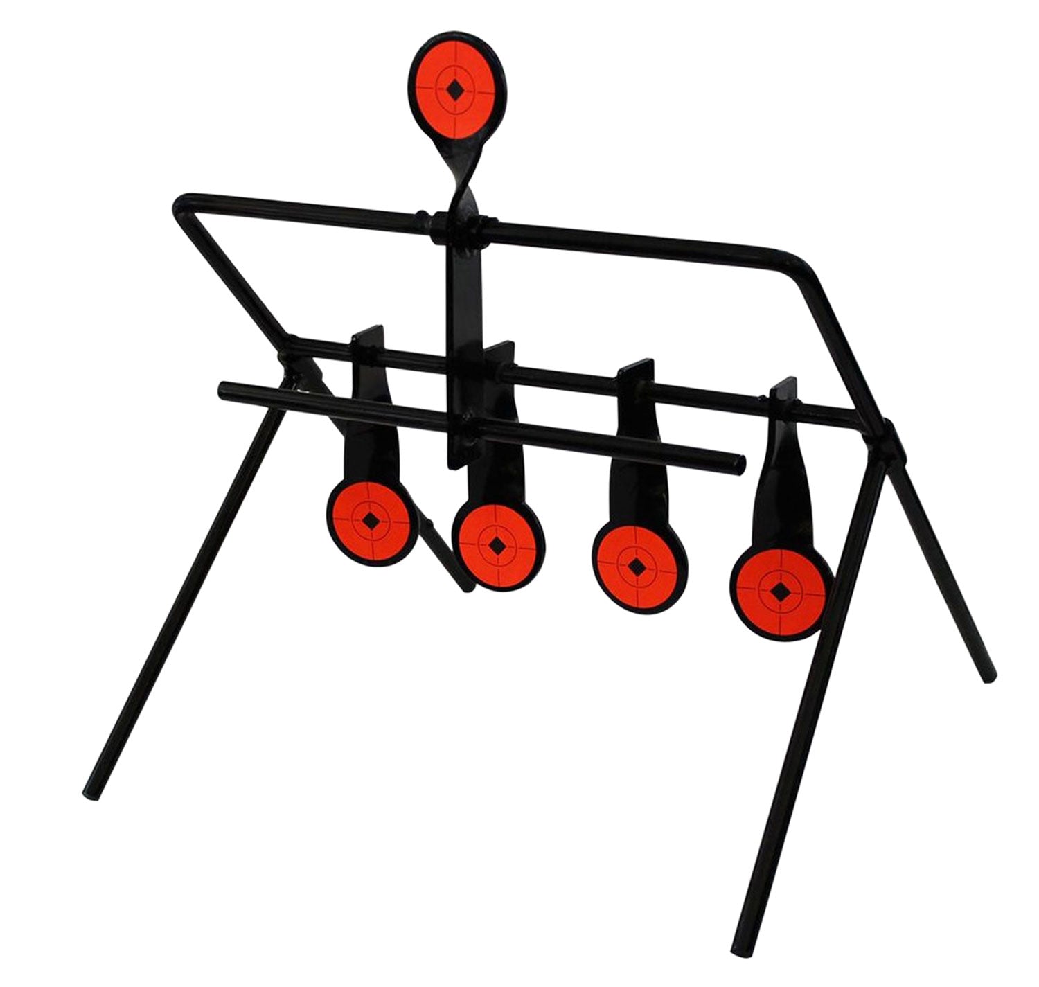 Birchwood Casey 47017 World of Targets Gallery 1.75" Airgun Steel Paddle Target Black/Orange 0.19" Thick