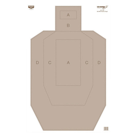 Birchwood Casey 37029 EZE-Scorer IPSC Silhouette Paper Hanging Target 23"x35" Tan 5 Pack