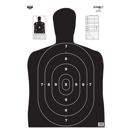 Birchwood Casey 37020 EZE-Scorer BC-27 Silhouette Paper Hanging Target 23"x35" Black 5 Pack