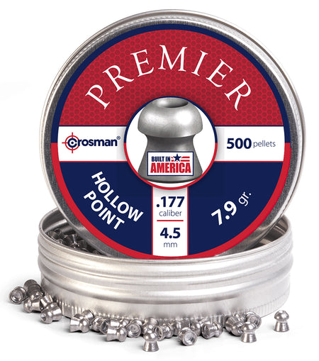 Crosman LHP77 Premier Hollow Point .177 Lead Airgun Pellets 500 Per Tin